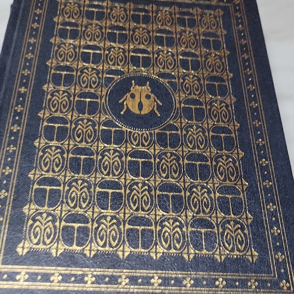 Elegant Blue and Gold Hardcover Book